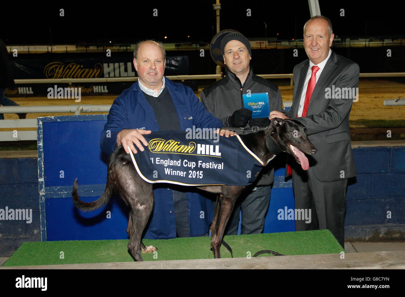 Greyhound Racing - The William Hill All England Cup Final - Newcastle  Greyhound Stadium Stock Photo - Alamy