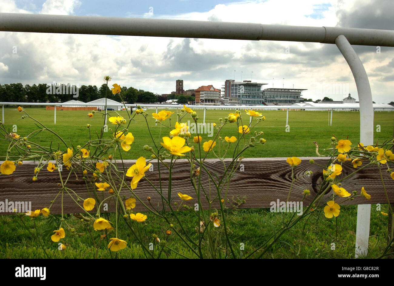 Royal Ascot 2005. A trackside view at York racecourse, ahead of this week's Royal Ascot. Stock Photo