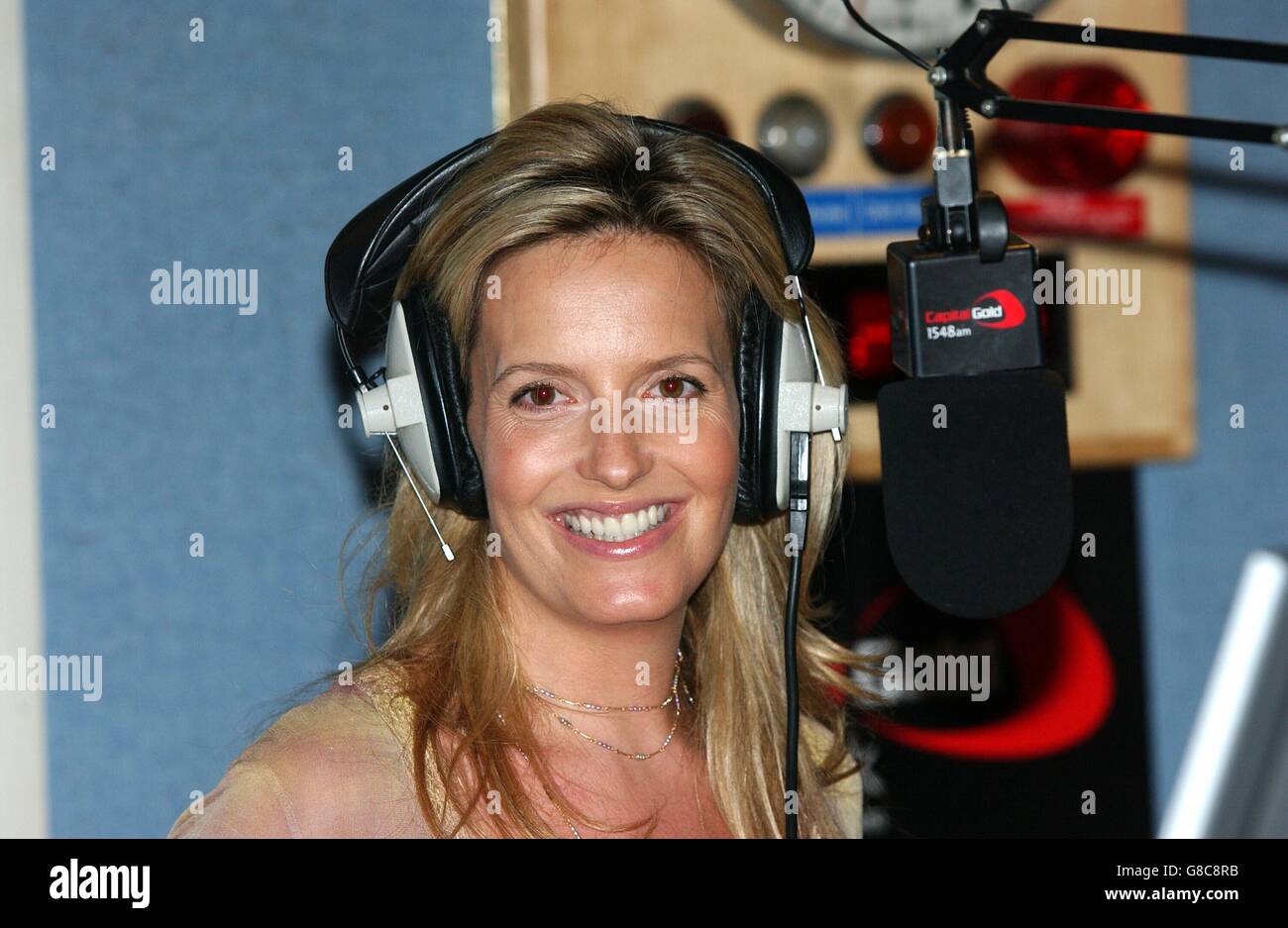 Model presents show on Radio. Model Penny Lancaster, guest presents the  drive-time show between 4 and 7pm with Nicky Horne on Capital Gold Stock  Photo - Alamy