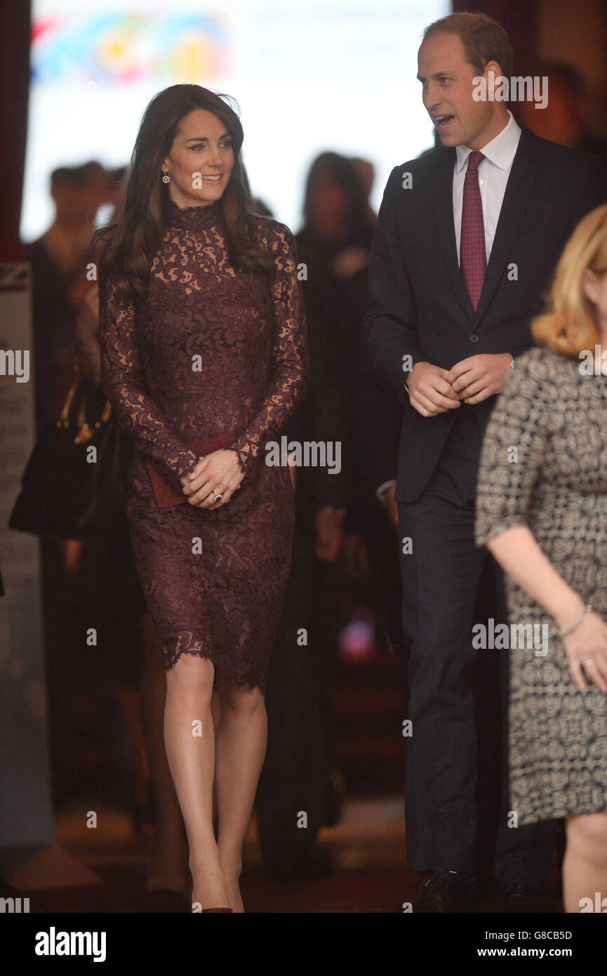 The Duke and Duchess of Cambridge at Lancaster House in London, where they were attending an event celebrating the cultural collaboration, existing and future, between the UK and China with the President of China, Xi Jinping. Stock Photo