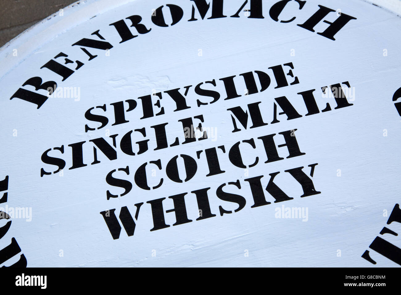 Speyside Single Malt Scotch Whiskey Sign, Edinburgh, Scotland Stock Photo