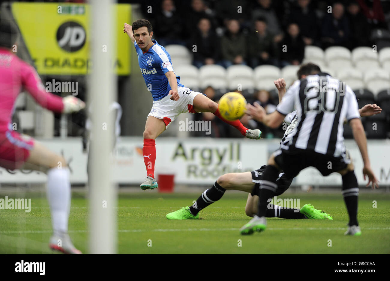 Jason Scotland Rangers Rangers Jason Holt scores the opening goal during the Ladbrokes ...