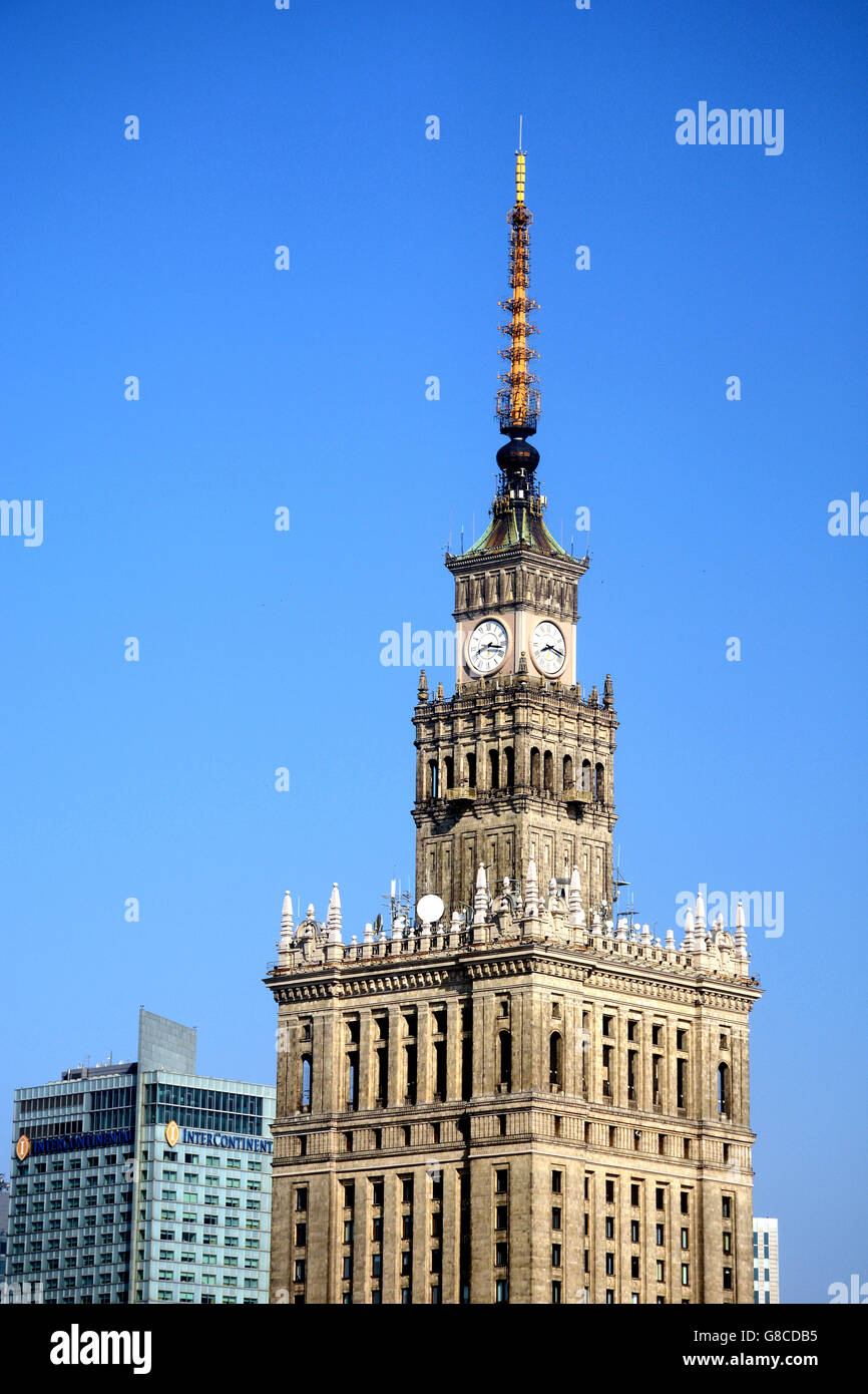 Pałac Kultury i Nauki Warsaw Poland Stock Photo