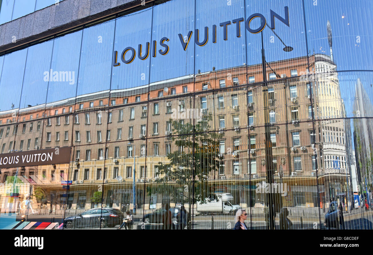 Louis Vuitton boutique Warsaw Poland Stock Photo