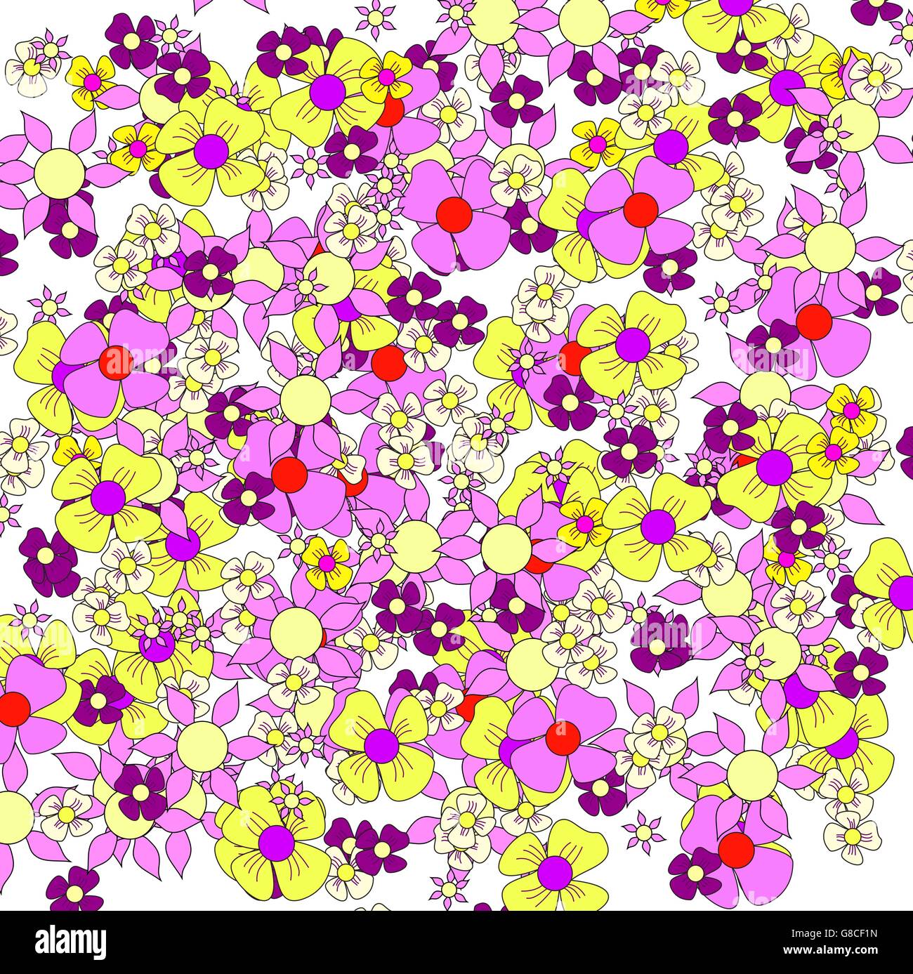 Set of Vector Flowers illustration Stock Vector Image & Art - Alamy
