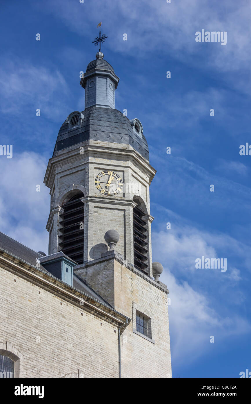 Tower of the Vlierbeek abbey in Leuven, Belgium Stock Photo
