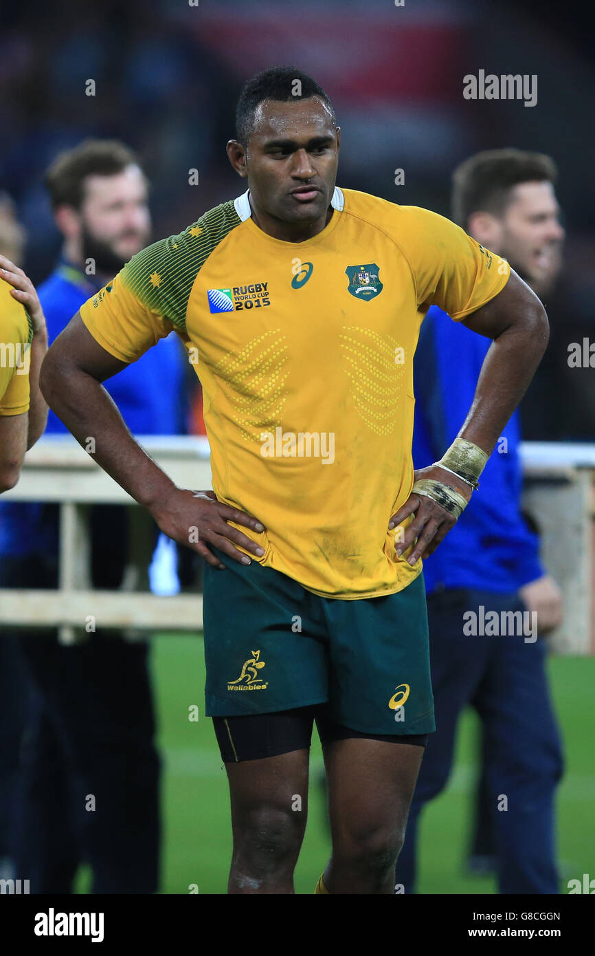 Australias tevita kuridrani looks dejected rugby world cup final