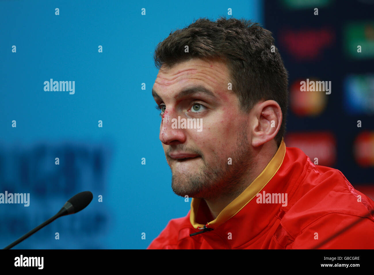Welsh Rugby Captain Sam Wales captain Sam Warburton during a post-match press conference ...
