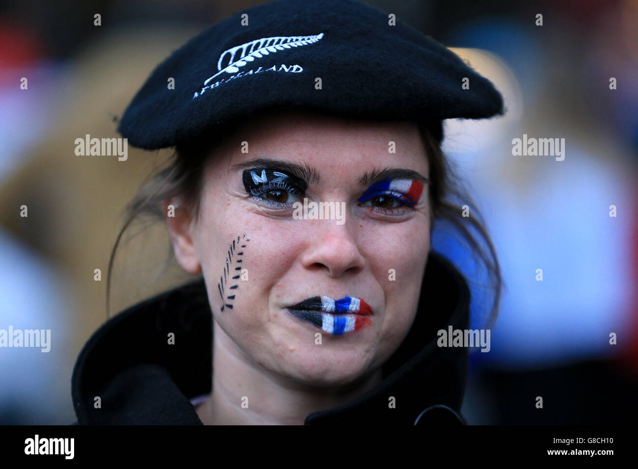 A rugby fan in Cardiff before the Rugby World Cup game at The ...