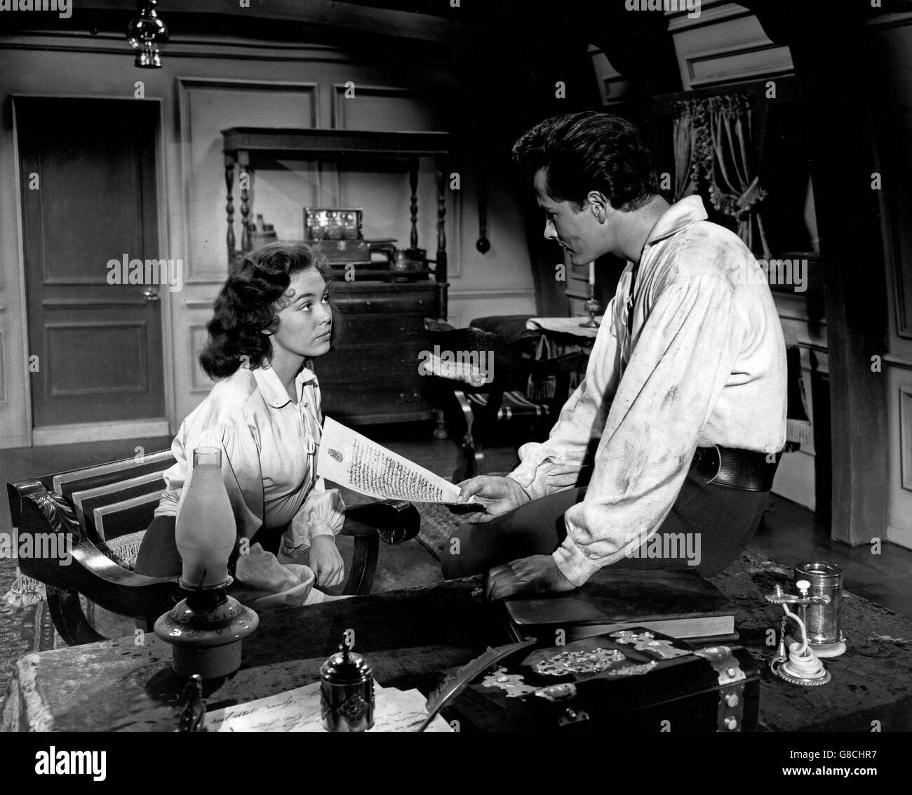 Prince Of Pirates, aka: Piraten an Bord, USA 1953, Regie: Sidney Salkow,  Darsteller: Barbara Rush, John Derek Stock Photo - Alamy