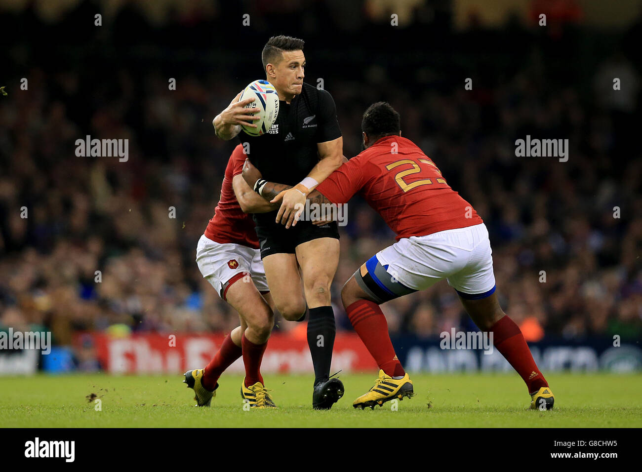 Rugby Union - Rugby World Cup 2015 - Quarter Final - New Zealand v France - Millennium Stadium Stock Photo