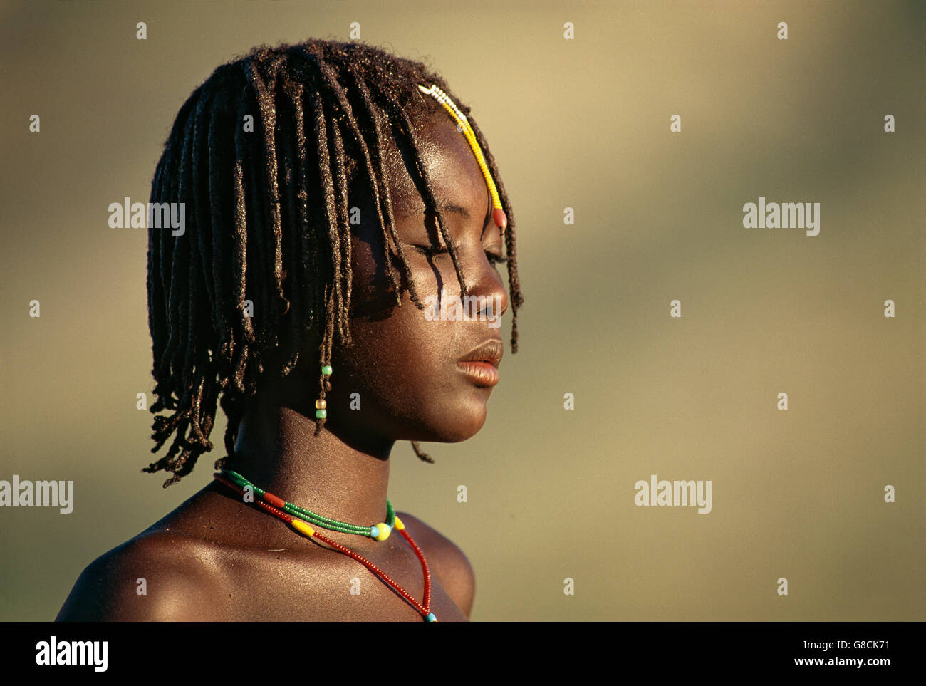Himba girl, Namibia Stock Photo