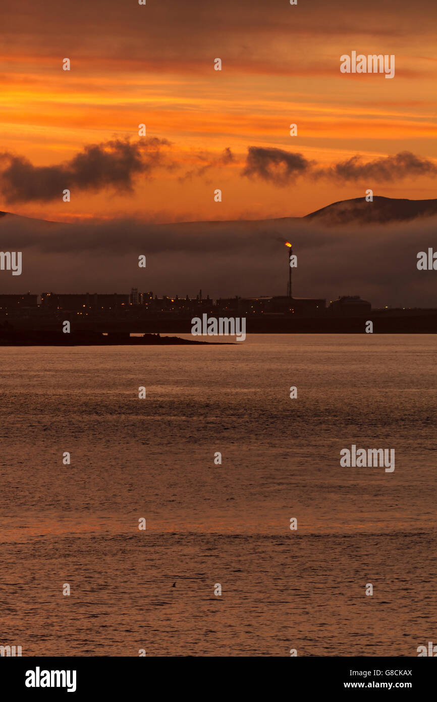 Scapa Flow sunset, Orkney Stock Photo