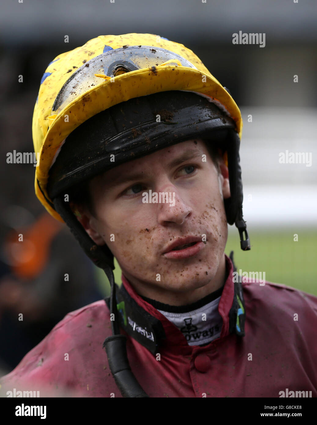 Jockey Richard Kingscote at Leicester Racecourse. PRESS ASSOCIATION Photo. Picture date: Tuesday October 6, 2015. See PA story RACING Leicester. Photo credit should read: Simon Cooper/PA Wire. Stock Photo