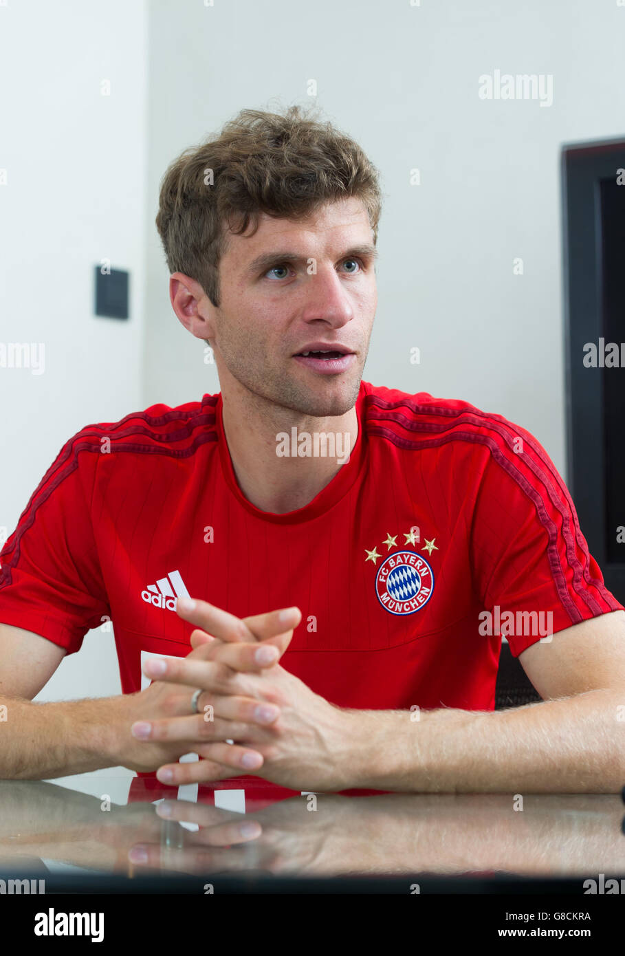 Soccer - German Bundesliga - Thomas Muller Feature. Bayern Munich's Thomas Muller Stock Photo