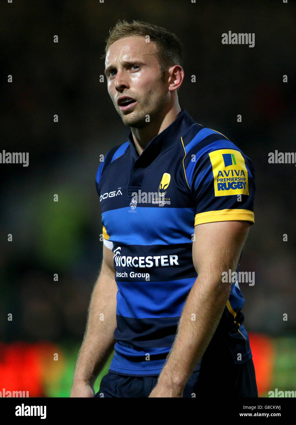 Rugby Union - Aviva Premiership - Worcester Warriors v Northampton Saints - Sixways Stadium. Chris Pennell, Worcester Warriors Stock Photo
