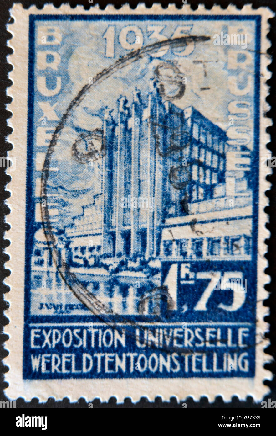 BELGIUM CIRCA 1935 A stamp printed in Belgium dedicated to the
