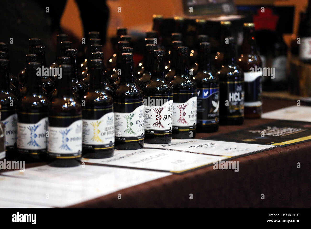 Horse Racing - The Showcase - Day Two - Cheltenham Racecourse. Merchandise at the Food and Drink Exhibition in the Centaur at Cheltenham Racecourse Stock Photo