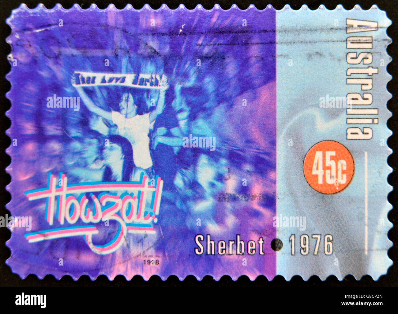 AUSTRALIA - CIRCA 1998: A stamp printed in Australia dedicated to Sherbet 1976, circa 1998 Stock Photo