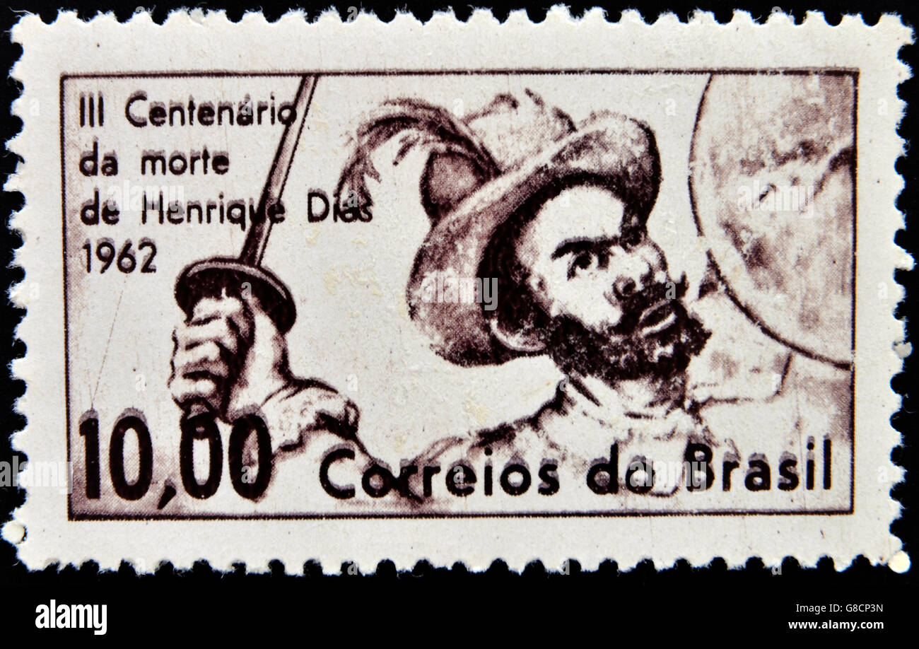 BRAZIL CIRCA 1962 A Stamp Printed In Brazil Shows Henrique Dias brazil-circa-1962-a-stamp-printed-in-brazil-shows-henrique-dias