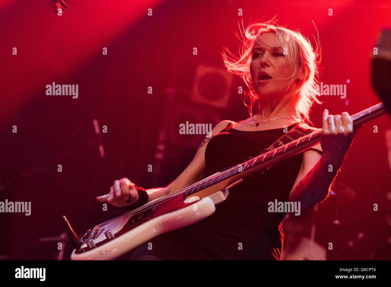 Julia Ruzicka, bassist for Future Of The Left, at Electric Ballroom ...