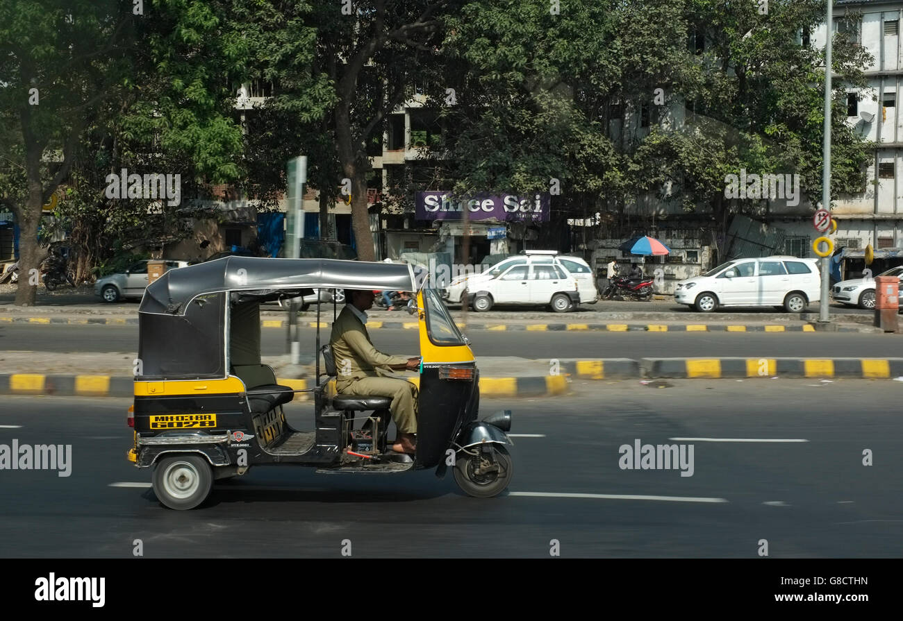 auto rickshaw / auto rickshaws in mumbai, Maharashtra, india Stock Photo