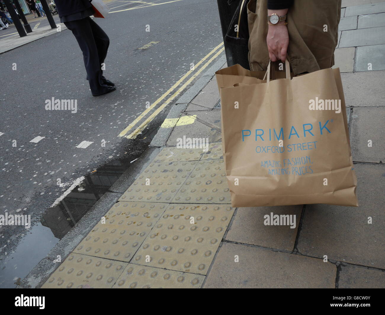 Primark shopping bag Oxford Street London Stock Photo