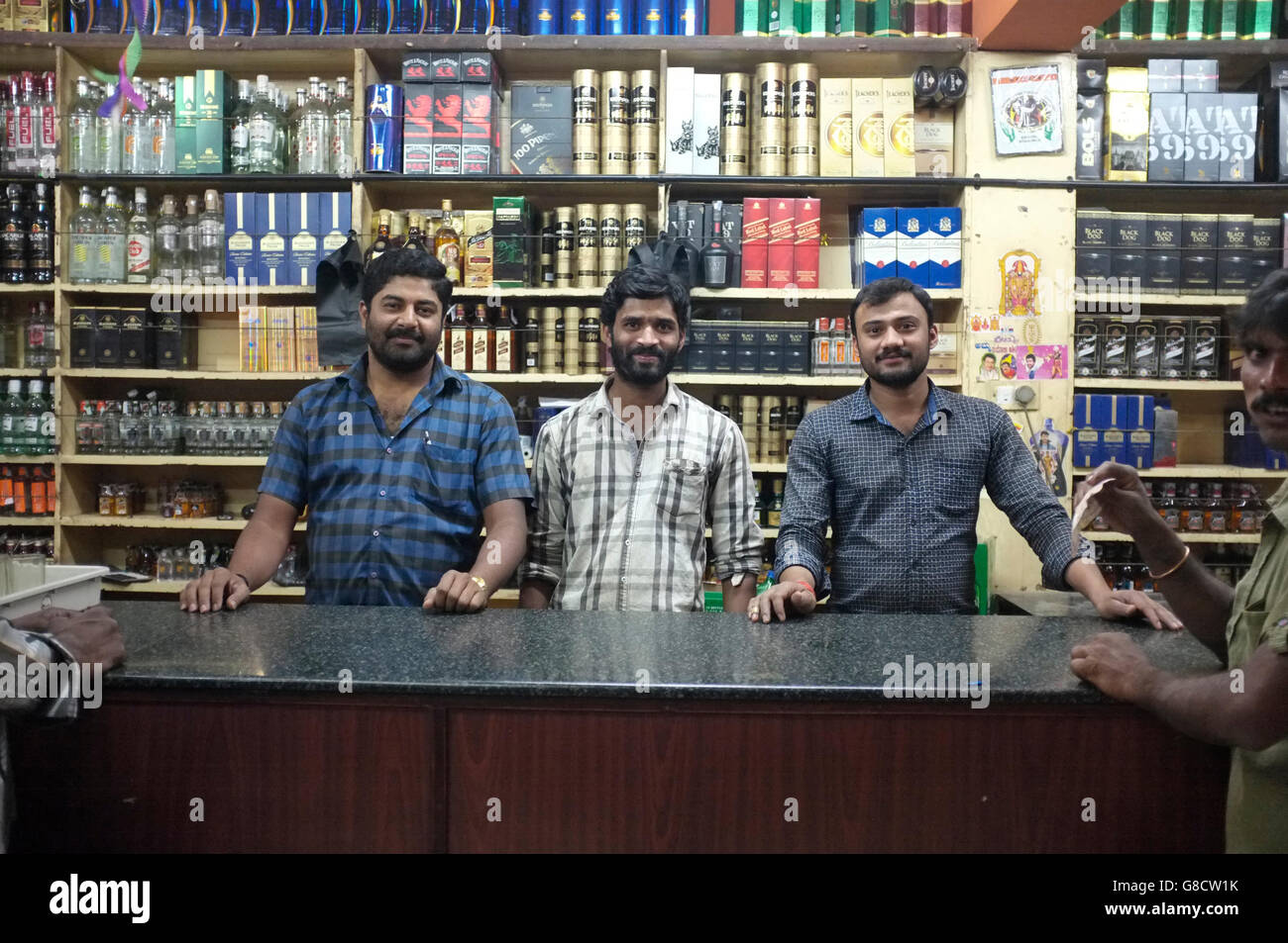 scenes from indian wine shops, a cross between a liquor store and a bar