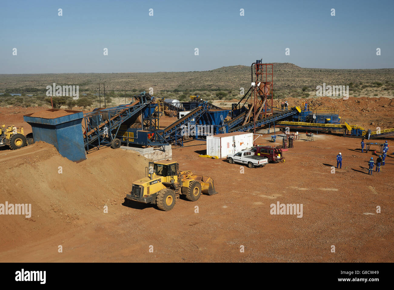 Diamond mining, Rooi Puts, Kgalagadi Transfrontier Park, South Africa