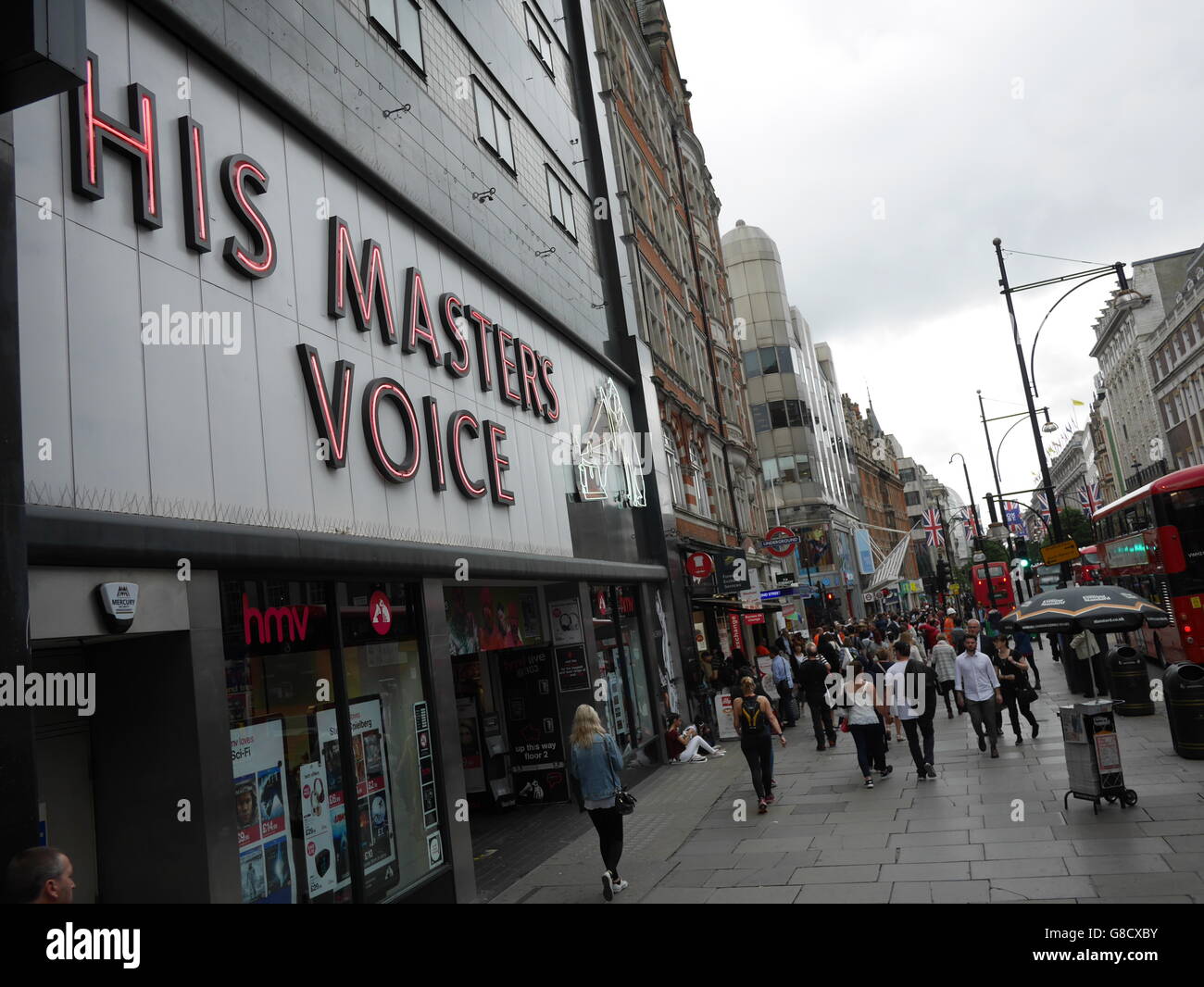 HMV His Masters Voice Retail shop Oxford Street London Stock Photo