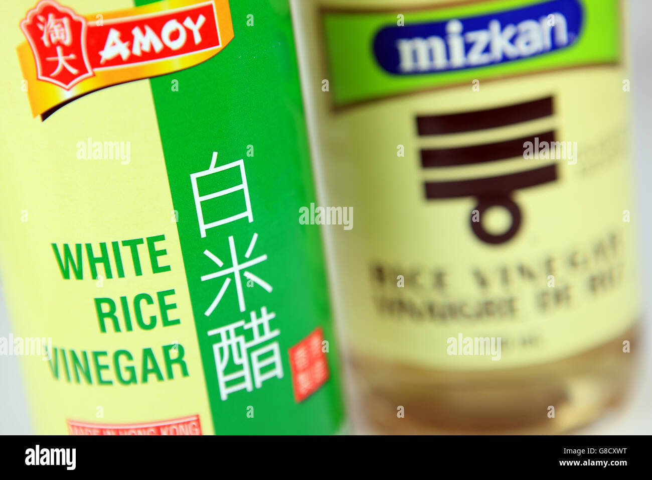 Bottles of Chinese and Japanese White Rice Vinegar Stock Photo Alamy