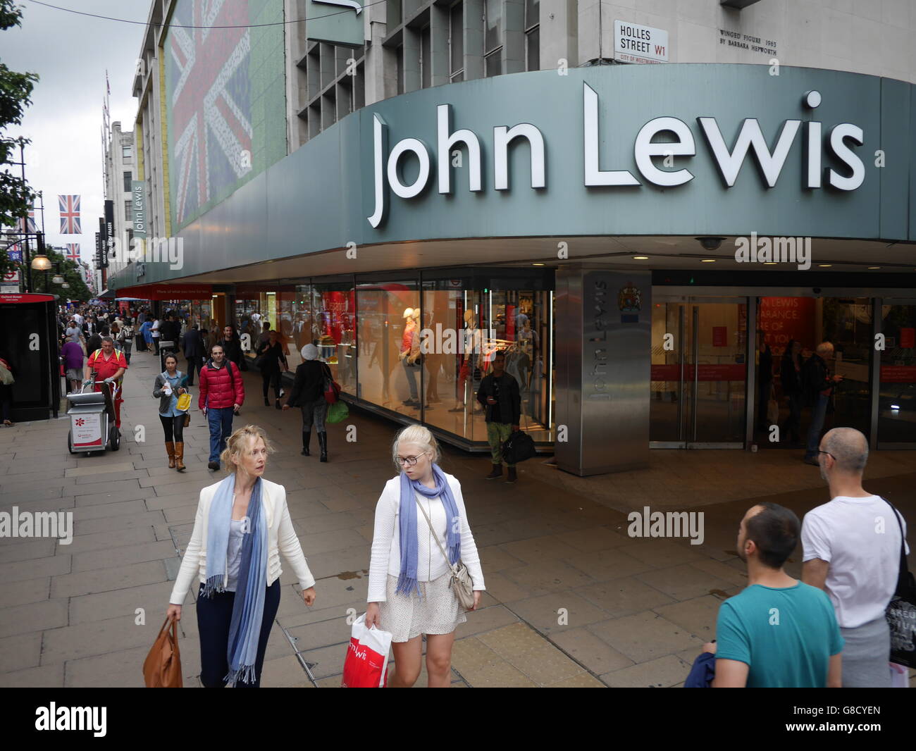John Lewis Retail shop Oxford Street London Stock Photo