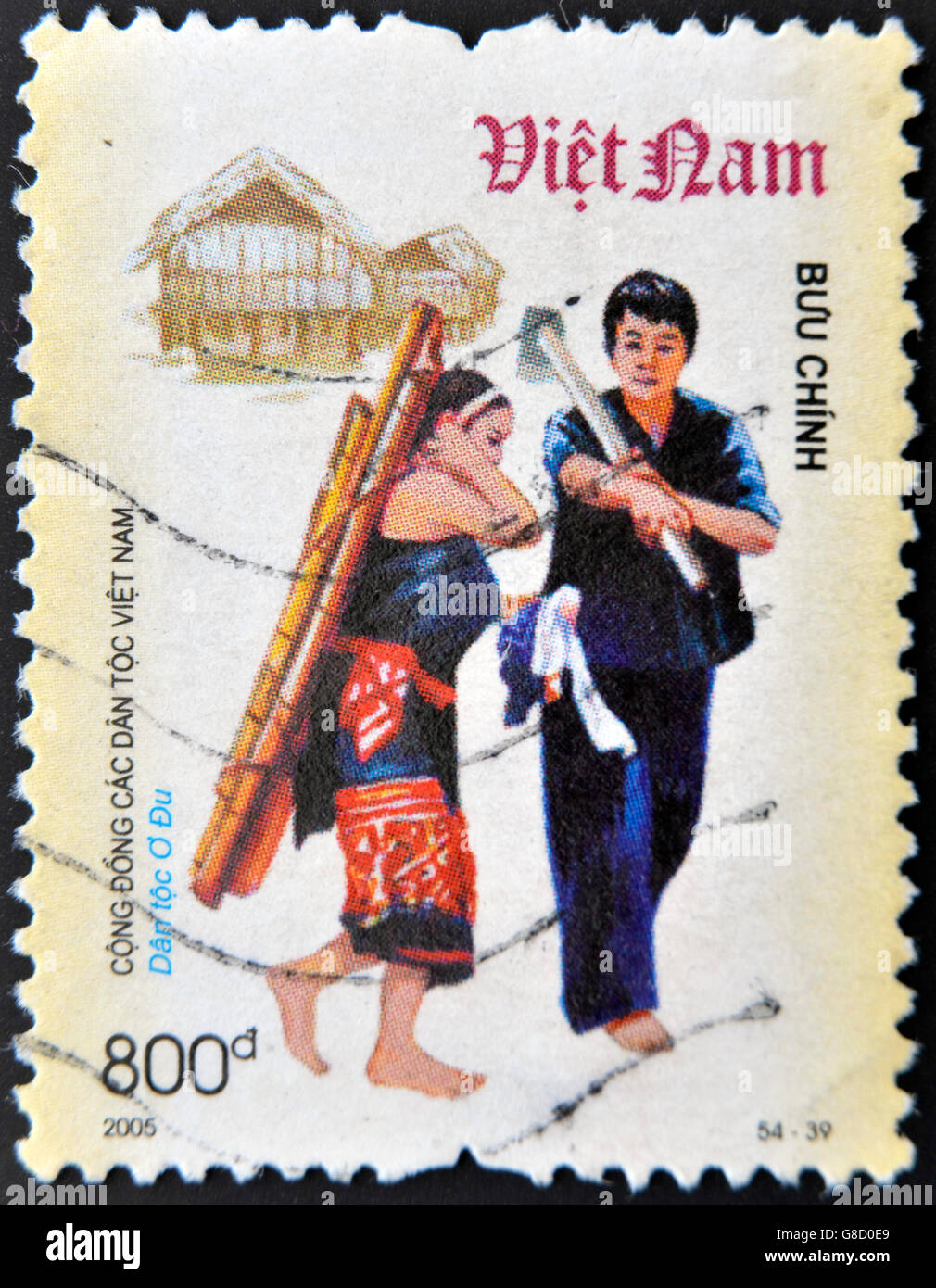 VIETNAM - CIRCA 2005: A stamp printed in Vietnam dedicated to the different ethnic Vietnamese, serie, circa 2005 Stock Photo