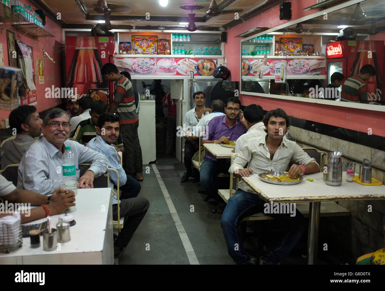 street food and small cafe and local street vendors in kurla district, MUMBAI, Maharashtra, INDIA Stock Photo