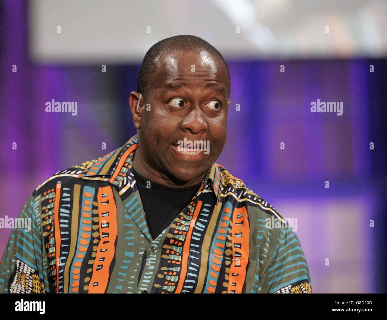 Out and About - Alexandra Palace. Dave Benson Phillips (BBC Childrens' TV Presenter) presents the show. Stock Photo
