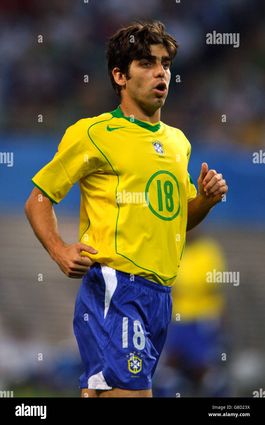 Soccer - FIFA Confederations Cup 2005 - Group B - Brazil v Greece - Zentralstadion. Brazil's Juninho Pernambucano Stock Photo