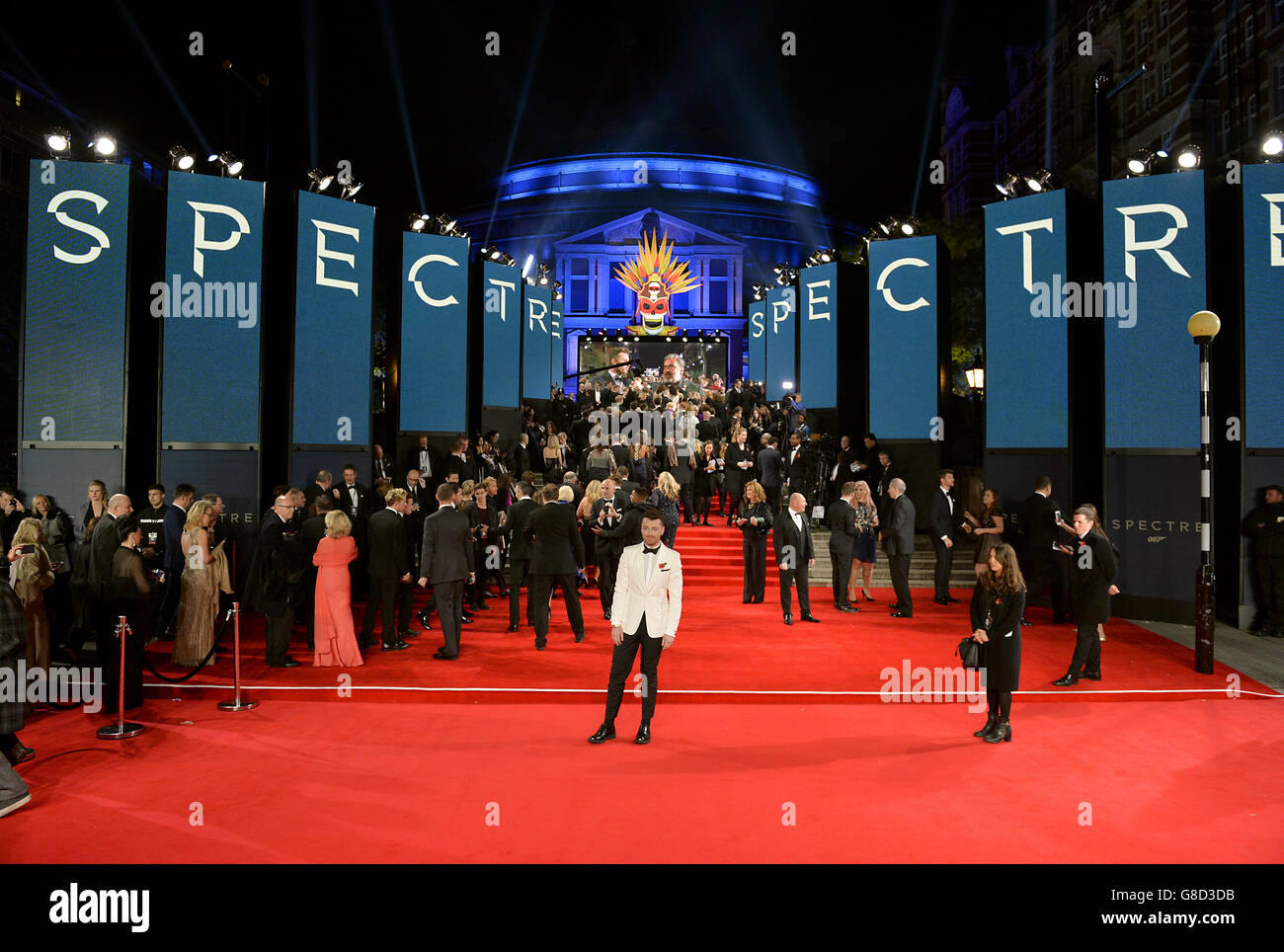 Sam Smith attending the World Premiere of Spectre, held at the Royal ...