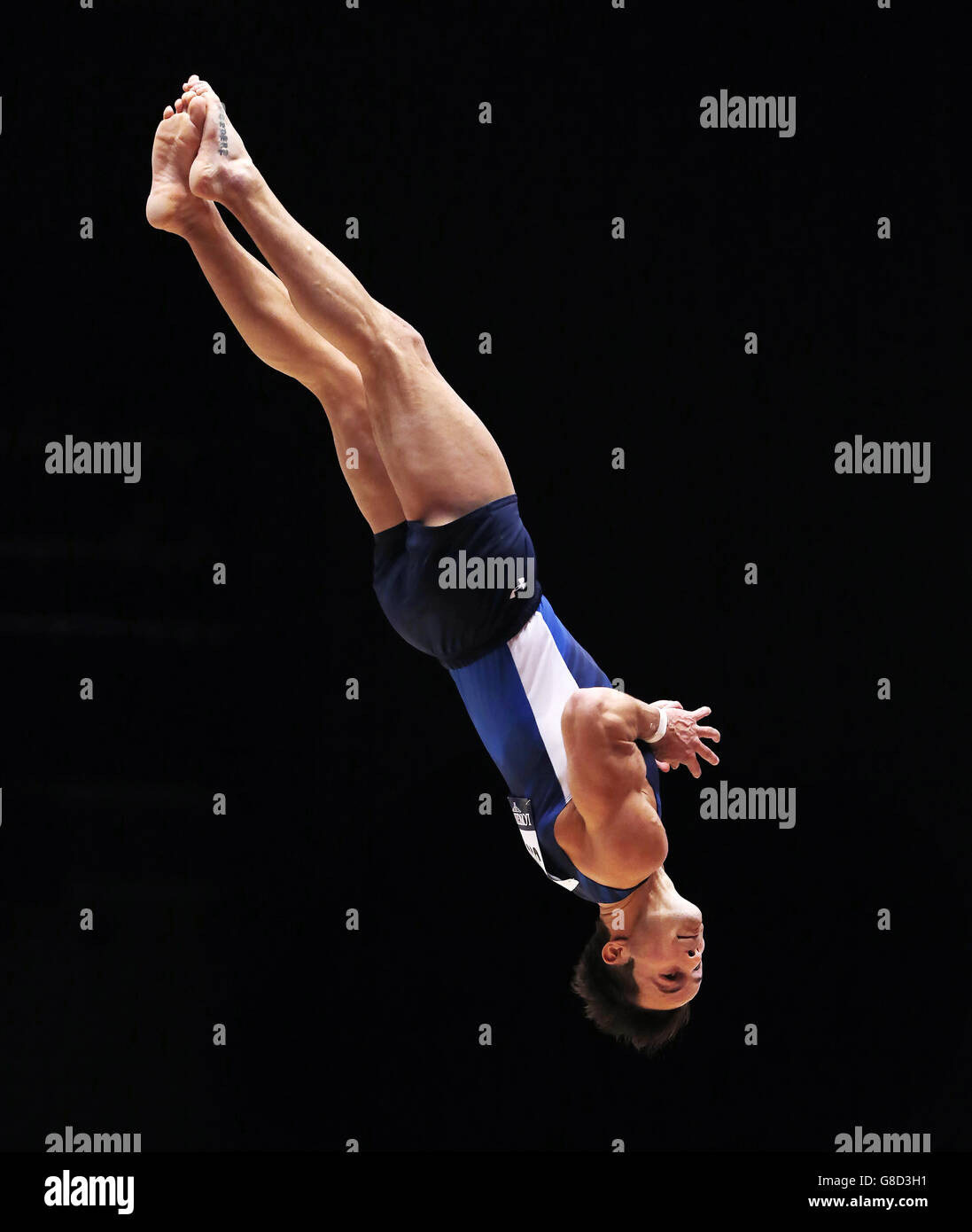 USA's Paul Ruggeri III competes on the Floor Exercise during day four of the 2015 World Gymnastic Championships at The SSE Hydro, Glasgow. Stock Photo