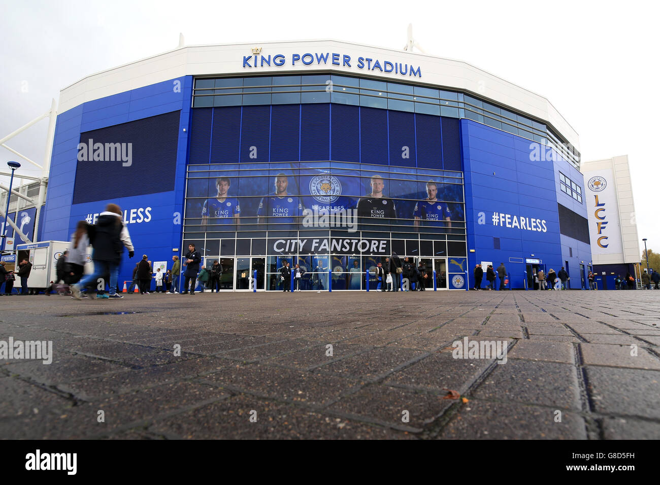 Soccer Barclays Premier League Leicester City V Crystal Palace King Power Stadium Fans Make Their Way To The King Power Stadium Before The Game Stock Photo Alamy