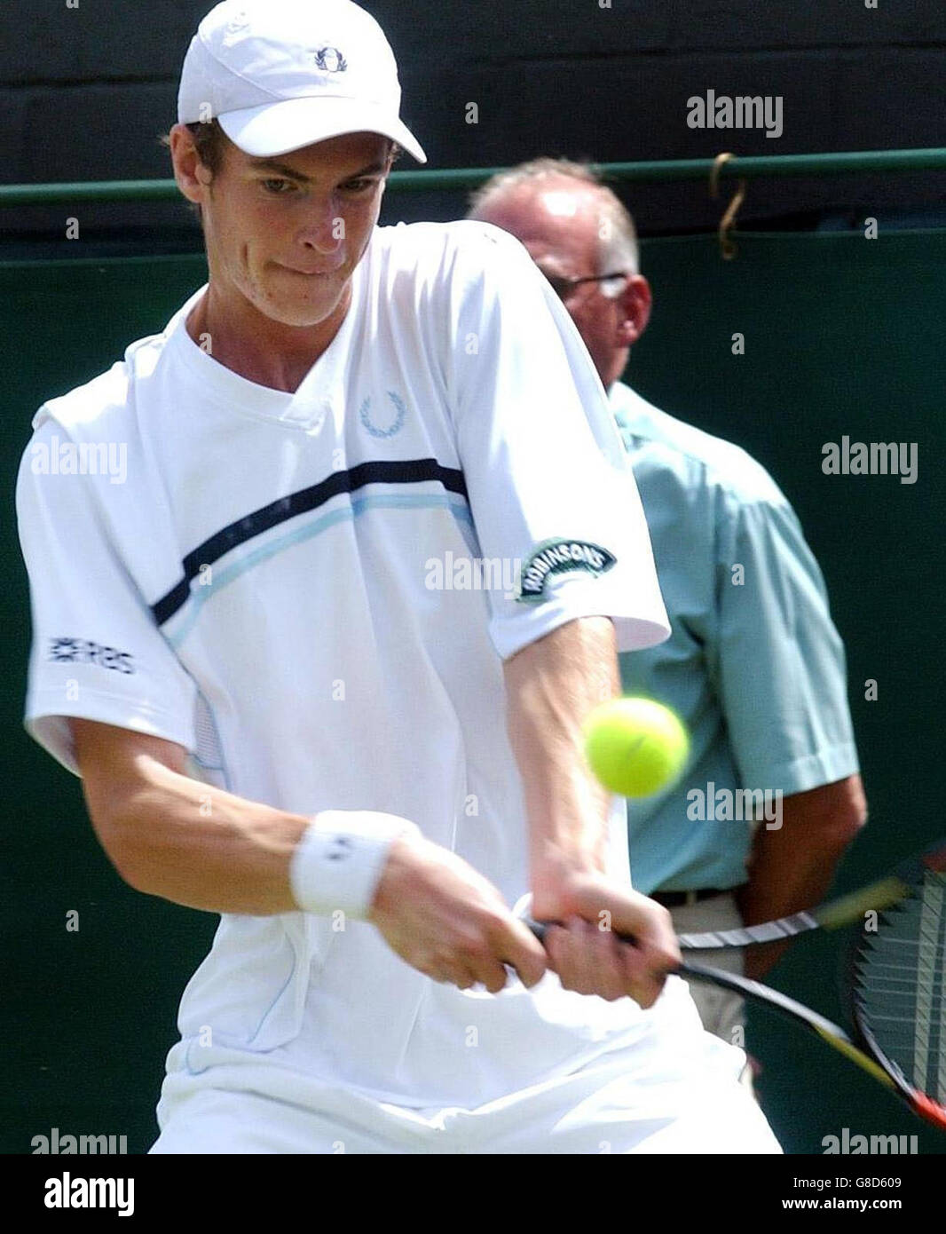 Tennis - Wimbledon Championships 2005 - Men's First Round - Andy Murray v George Bastl - All England Club. Great Britain's Andrew Murray. Stock Photo