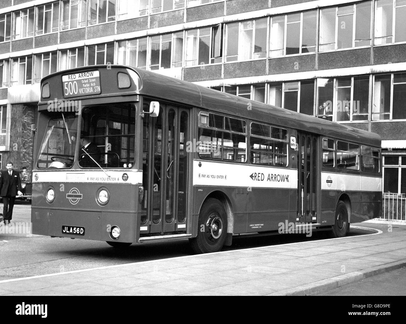 Transport red arrow bus london stock photo alamy
