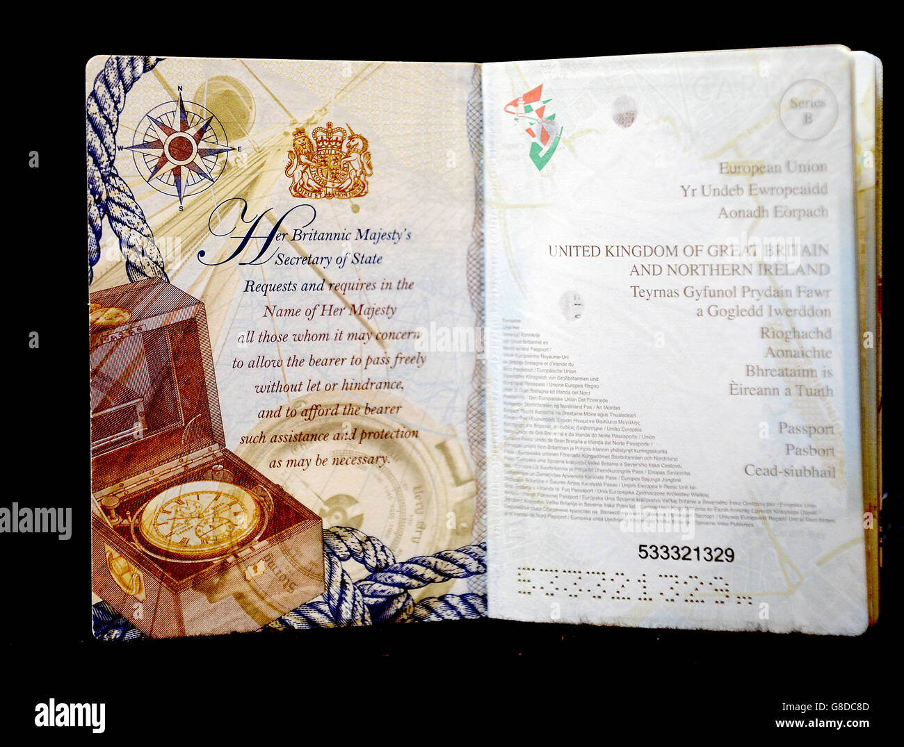 Launch Of New British Passport Design Stock Photo 108474477 Alamy