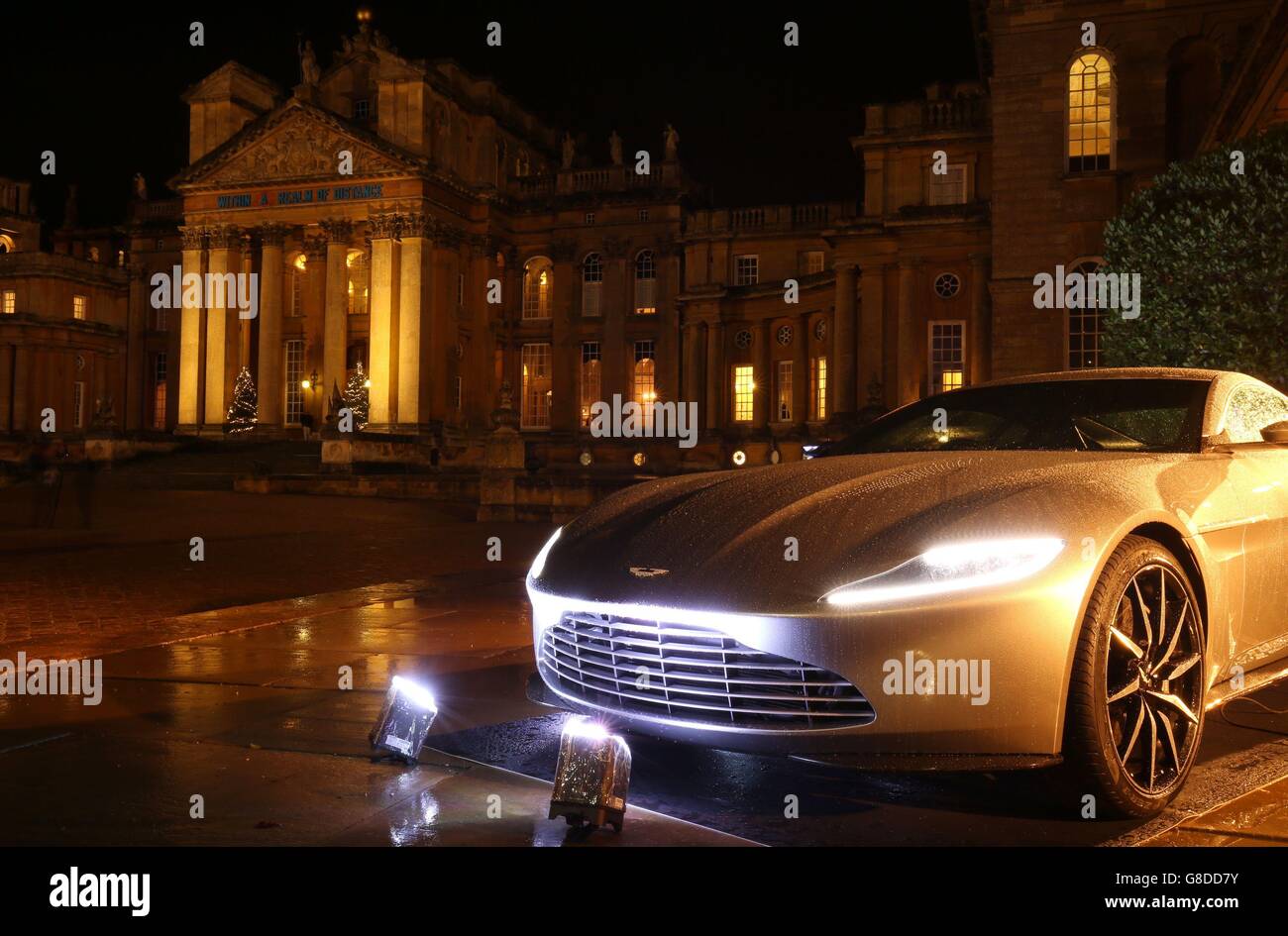 The new Aston Martin DB10 on display at Blenheim Palace in Oxfordshire