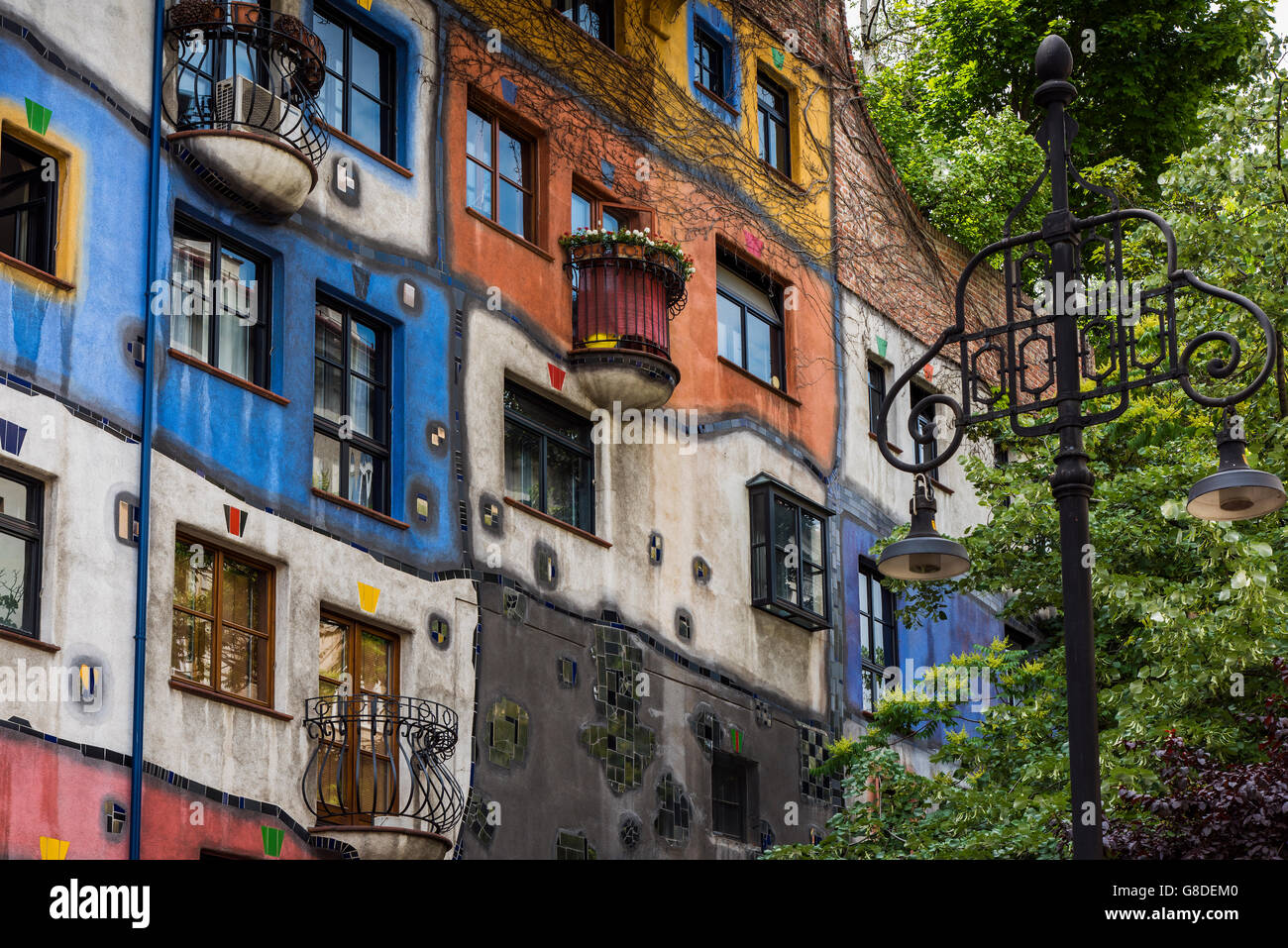 Hundertwasserhaus, Vienna, Austria Stock Photo