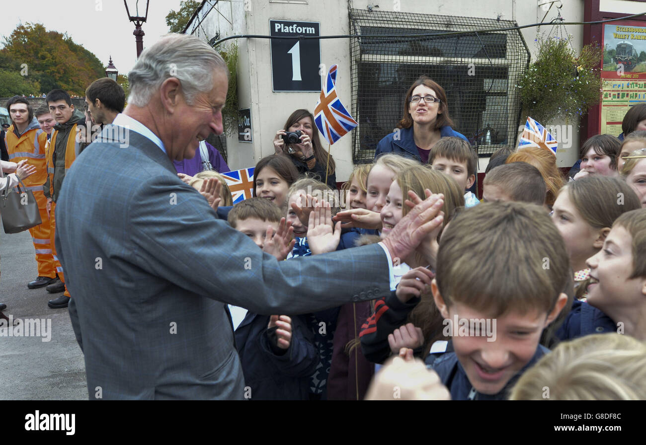 Prince of Wales visits Derbyshire Stock Photo Alamy