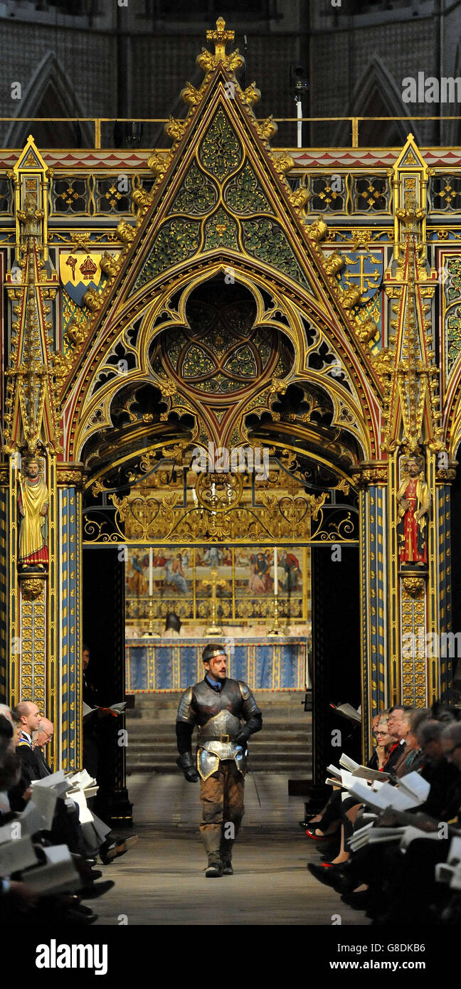 Royal Shakespeare Company actor Sam Marks, portrays King Henry V as he