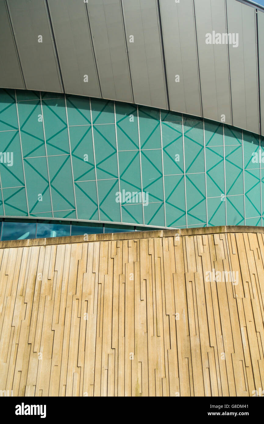 Echo Arena Building Materials Textures Albert Dock Liverpool UK Stock Photo