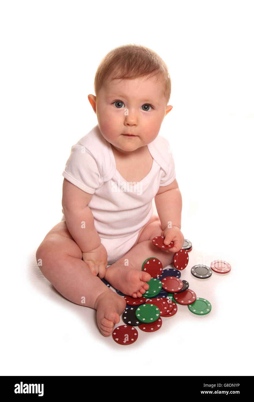 Gambling with our childrens future cutout Stock Photo