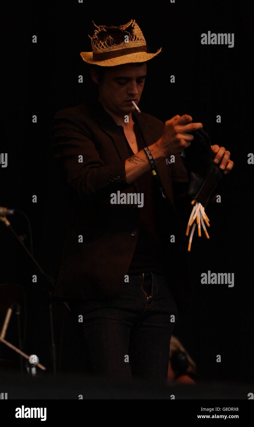 Pete doherty babyshambles glastonbury festival hi-res stock