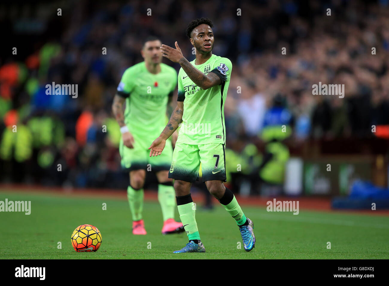 Soccer - Barclays Premier League - Aston Villa v Manchester City - Villa Park. Raheem Sterling, Manchester City Stock Photo